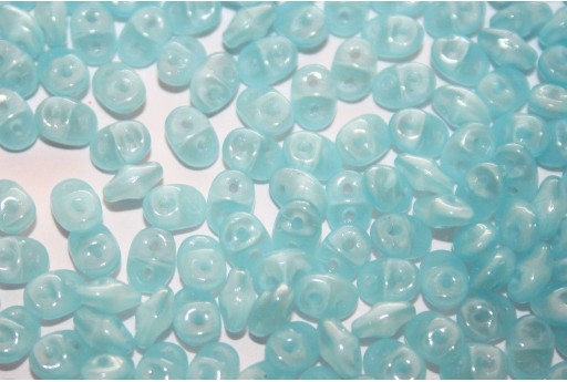 Superduo Beads Milky Aquamarine 5x2,5mm - 10gr