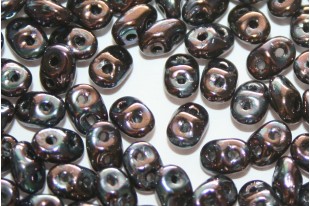 Superduo Beads Nebula Jet 5x2,5mm - 10gr