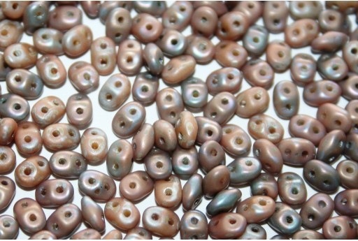 Superduo Beads Matte Nebula Opaque Beige 5x2,5mm - 10gr