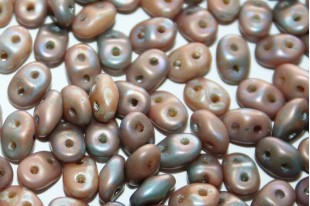 Superduo Beads Matte Nebula Opaque Beige 5x2,5mm - 10gr