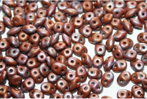 Superduo Beads Matte Nebula Opaque Umber 5x2,5mm - 10gr