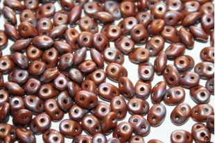 Superduo Beads Matte Nebula Opaque Umber 5x2,5mm - 10gr