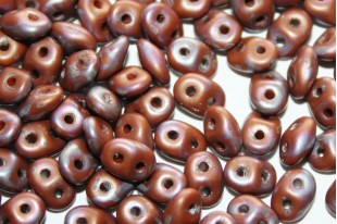 Superduo Beads Matte Nebula Opaque Umber 5x2,5mm - 10gr