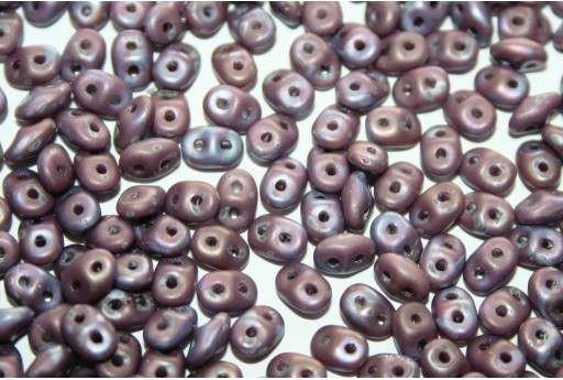 Superduo Beads Matte Nebula Opaque Amethyst 5x2,5mm - 10gr