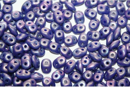 Superduo Beads Matte Nebula Opaque Blue 5x2,5mm - 10gr