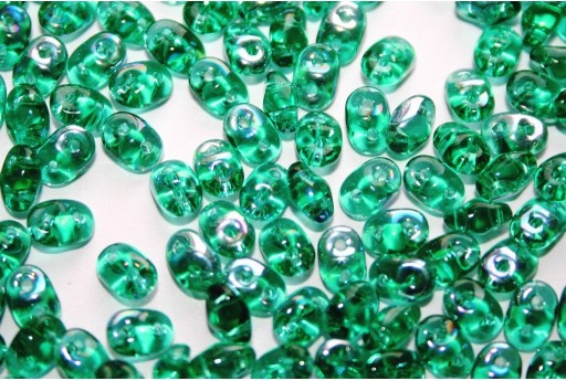 Perline Superduo Emerald AB 5x2,5mm - 10gr