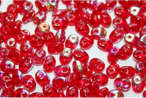 Perline Superduo Red AB 5x2,5mm - 10g