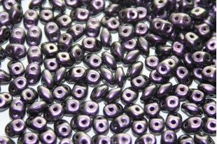 Superduo Beads Polychrome Black Currant 5x2,5mm - 10gr