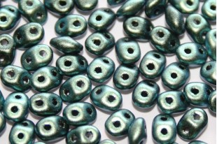 Superduo Beads Polychrome Aqua Teal 5x2,5mm - 10gr