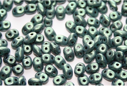 Superduo Beads Metallic Suede Light Green 5x2,5mm - 10gr