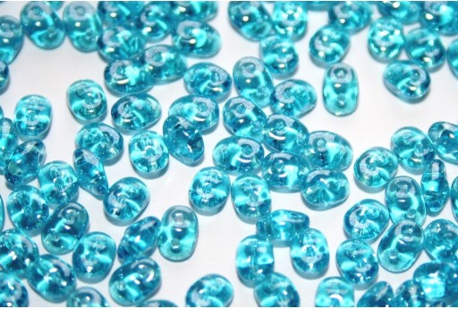 Superduo Beads Luster Aquamarine 5x2,5mm - 10gr