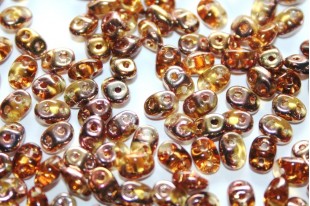 Superduo Beads Copper-Topaz 5x2,5mm - 10gr