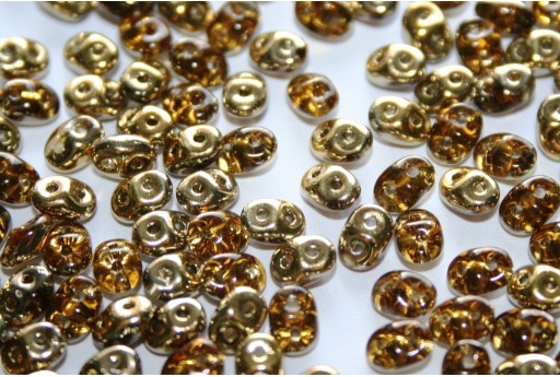 Superduo Beads Amber-Topaz 5x2,5mm - 10gr