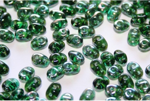 Superduo Beads Emerald Celsian 5x2,5mm - 10gr