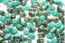 Perline Superduo Jade Celsian 5x2,5mm -10gr