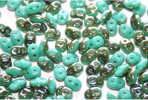 Superduo Beads Jade Celsian 5x2,5mm -10gr