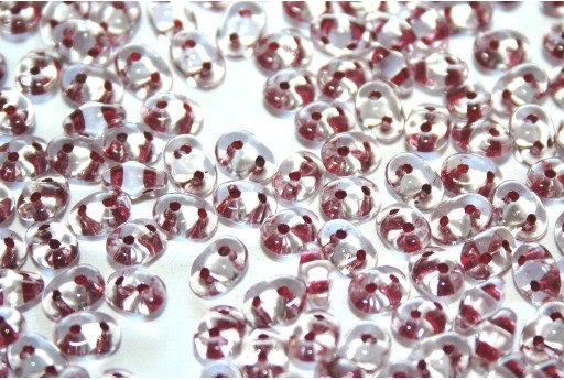 Superduo Beads Garnet Lined-Crystal 5x2,5mm - 10gr