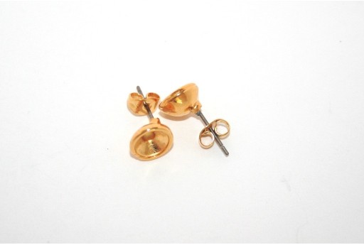 Gold Earring Setting SS29 - 2pcs