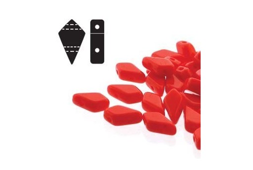 Czech Glass Beads Kite Red 9x5mm - 10gr