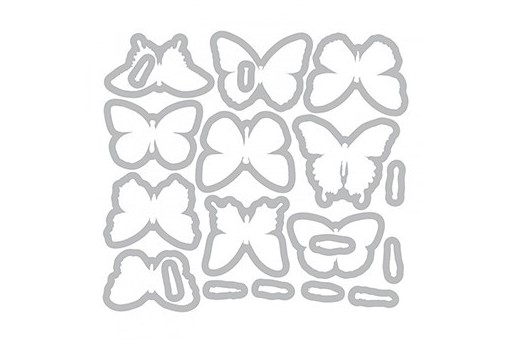 Fustelle Framelits per Sizzix - 5 stencil Etichette - Perles & Co