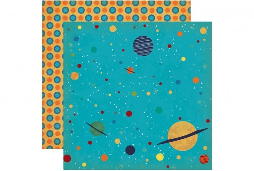 Double-Sided Patterned Paper Solar System Carta Bella 30x30cm 1sheet