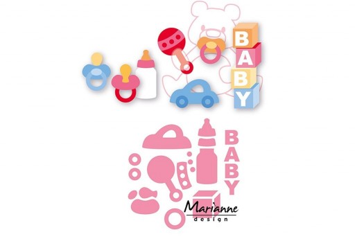 Cutting Dies Eline's Baby Essentials Collectables Marianne Design