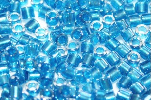 Miyuki Delica Seed Beads 8/0 Sparkling Aqua Lined Crystal 