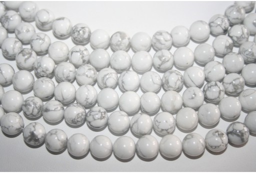 Filo 38 Pietre Howlite Bianco Sfera 10mm HOW5