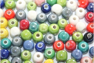 Perline Ceramica Mix Color - Tondo 6mm   - Il negozio per  la Bigiotteria Fai da Te