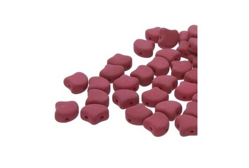 Czech Glass Ginko Beads - Matte Velvet Purple Wine 7,5mm - 10gr