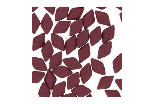 GemDuo Beads - Matte Velvet Maroon 8x5mm - Pack 100gr