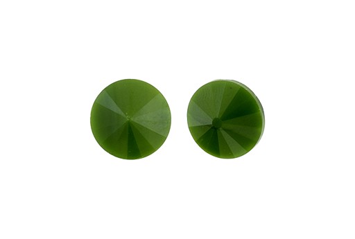 Matubo Rivoli Round Stone Green Pearl 14mm - 1pc