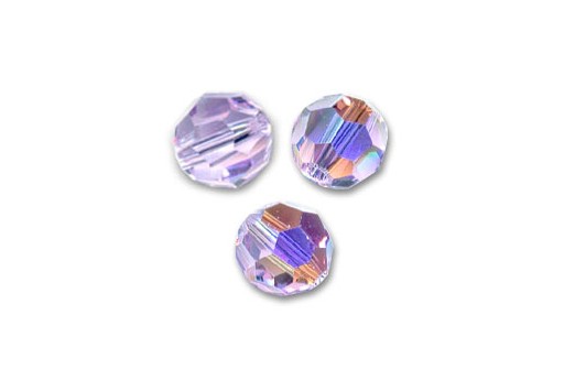 Faceted Round 5000 Violet AB 4mm - 10pcs