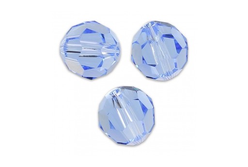 Faceted Round 5000 Light Sapphire AB 6mm - 5pcs