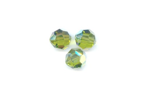 Faceted Round 5000 Olivine AB 6mm - 5pcs