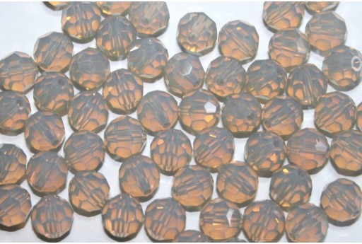 Faceted Round 5000 Light Grey Opal 6mm - 5pcs