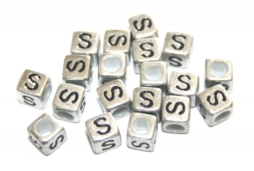 Baker Ross Perline Cubiche con Lettere dell'Alfabeto - Confezione Risp –