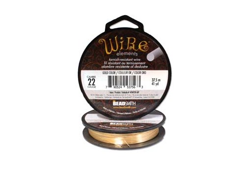 Lacquered Tarnish Resistant Wire Gold 22ga - 41yd