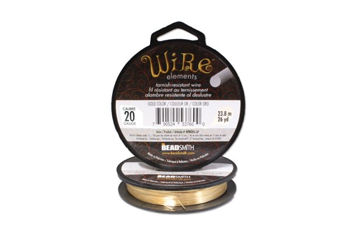 Lacquered Tarnish Resistant Wire Gold 20ga - 26yd