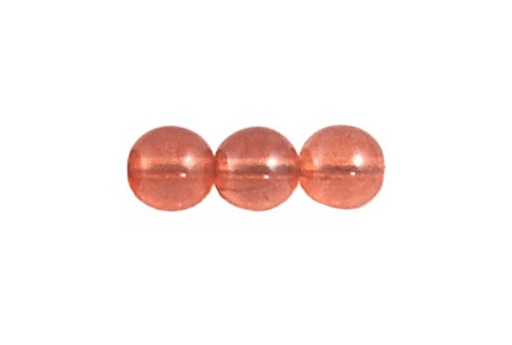 Czech Round Beads Coated Rosa 8mm - 30pcs