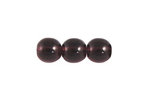 Czech Round Beads Dark Amethyst 8mm - 30pcs