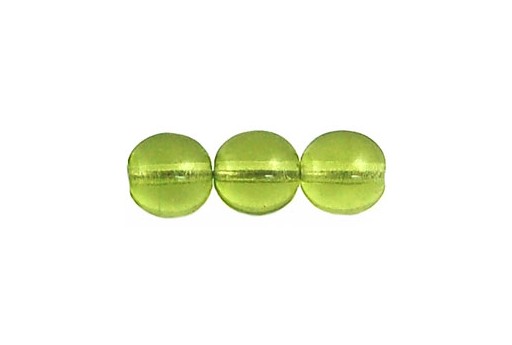 Czech Round Beads Light Olivine 8mm - 30pcs