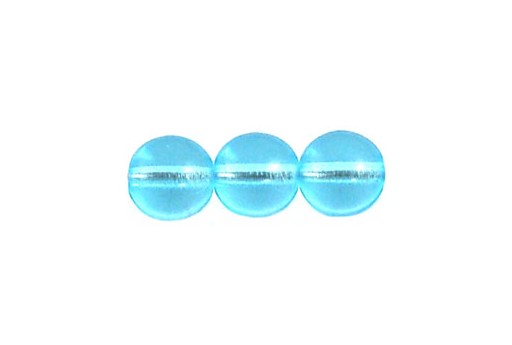 Czech Round Beads Light Aquamarine 8mm - 30pcs