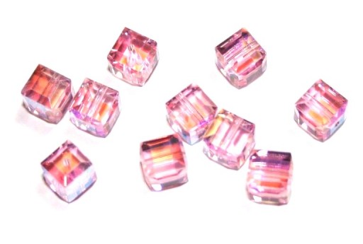 Cubes Sw 5601 Light Rose AB 6mm - 2pcs