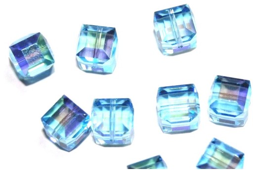 Cubes Sw 5601 Aquamarine AB 8mm - 2pcs