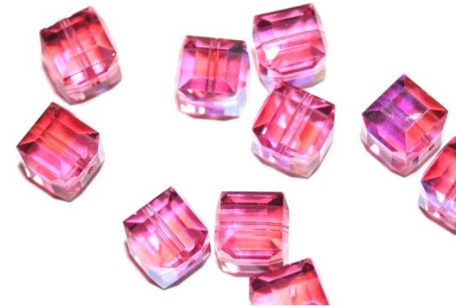 Cubes Sw 5601 Rose AB 8mm - 2pcs