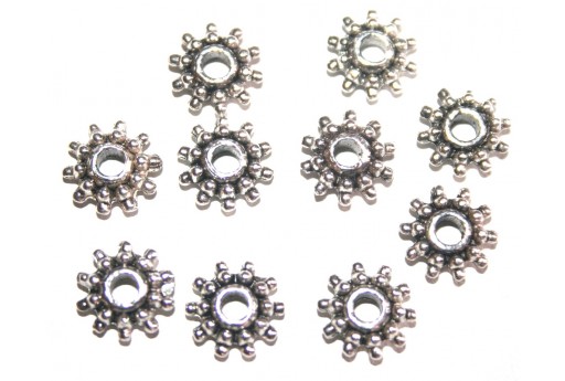 Rondelle Argento Tibetano 3x8mm - 20pz