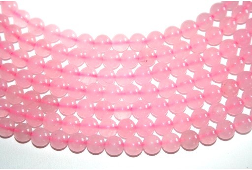 Rose Quartz Plain Rounds 8mm - 46pcs