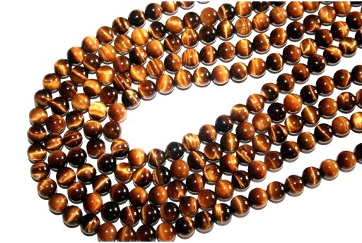 Tiger Eye Plain Rounds 8mm - 46pcs-perlinebijoux-