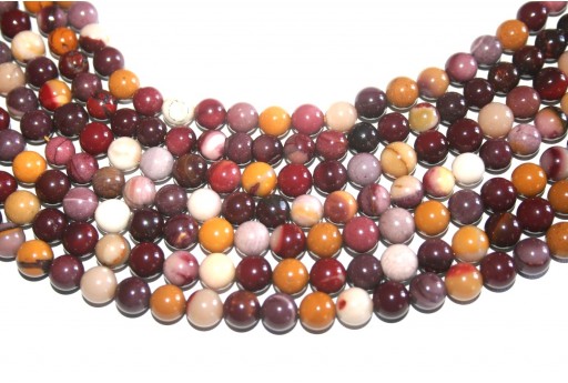 Pietre Dure Mookaite Tondo 8mm - 46pz - perlinebijoux.com-